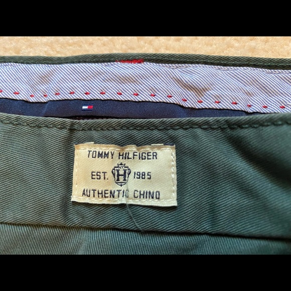 Tommy Hilfiger Mens Green Chino Size 34 - Picture 4 of 4